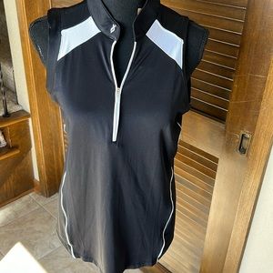 Lopez Black and White Golf Shirt Size Medium BWT